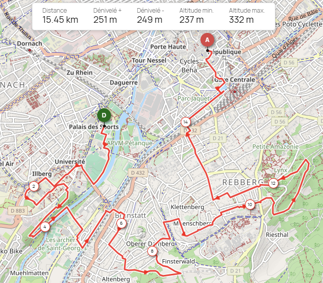 Tracé du parcours 2025